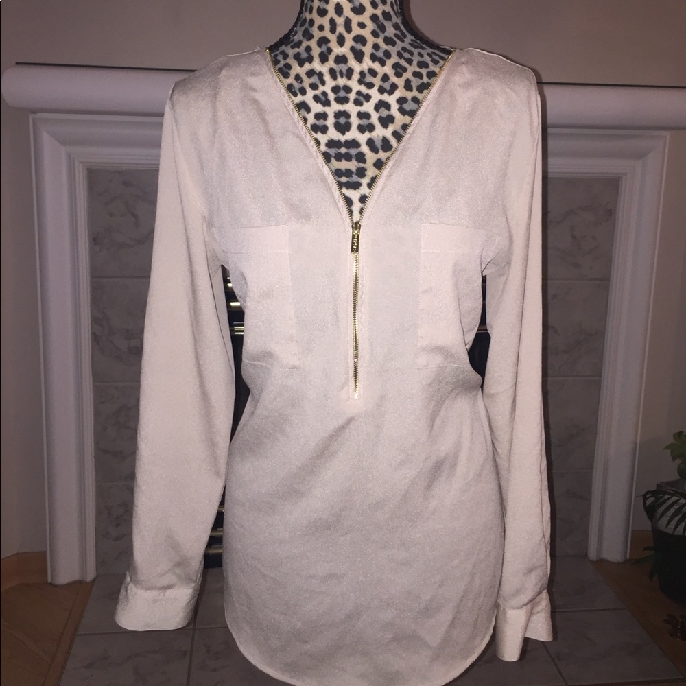 Calvin Klein blouse with gold hardware